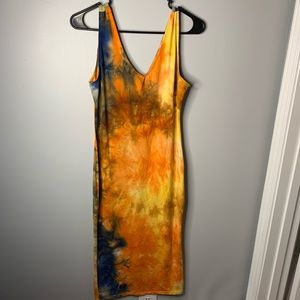 Tie-Dye Body Con Dress